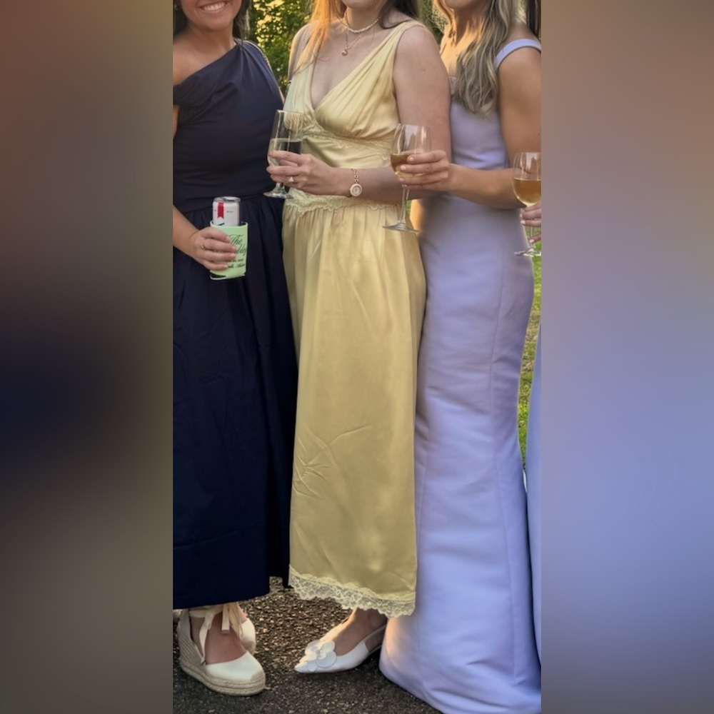 Reformation Stasia silk dress, size 2, color blonde